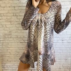 Vestido animal print canal - comprar online