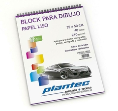 BLOCK P/ DIBUJO PLANTEC 35x50 40HS 210gr BLANCO LISO