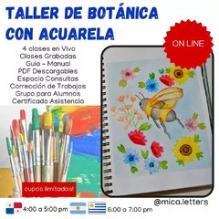 Taller de Botánica con Acuarela VIVO Online CONSULTAR FECHAS