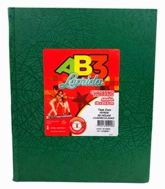 Cuaderno Laprida AB3 Forrado Araña 50hj Cuadriculadas V/Colores