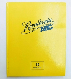 Cuaderno escolar Rivadavia Tapa Dura 50hj LIsas tamaño abc
