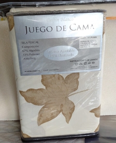 JUEGO DE SABANAS ESTAMPADA 1 1/2 DELFIN BLANCO en internet