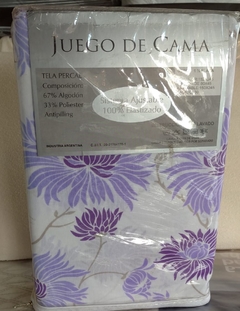 JUEGO DE SABANAS ESTAMPADA 1 1/2 DELFIN BLANCO en internet