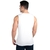 camiseta regata branca 100% algodão bordado minimalista 