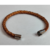 pulseira de couro sintético trançado rústico marrom feche magnético