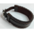 bracelete de couro sintetico feche de cinto marrom e preto