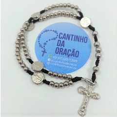 Terço pulseira entremeio São Bento