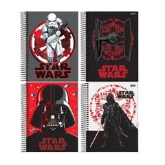 Caderno Universitário 1 Matéria Capa Dura 80 Folhas Star Wars - Jandaia