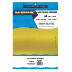 Papel especial perolizado (dourado) 180g - 20 folhas - MasterPrint