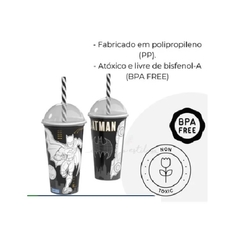 Copo Shake Infantil Para Colorir Batman 500ml