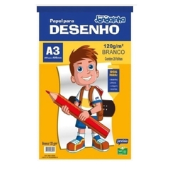 Bloco de desenho A3 Branco 120g - 20 Folhas Jandaia