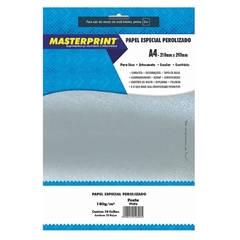 Papel especial perolizado (prata) 180g - 20 folhas - MasterPrint