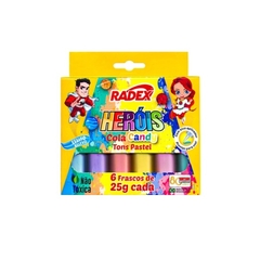 Cola Colorida 6 Cores Pastel 25g Radex