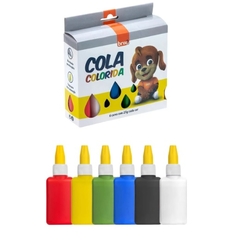 Cola Colorida 25g C/6 Cores - BRW