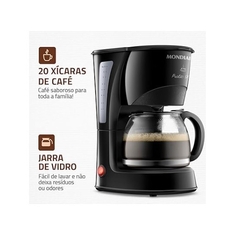 Cafeteira Elétrica Pratic 20X, Mondial, Preto, 600W, 110V - CN-01-20X - comprar online