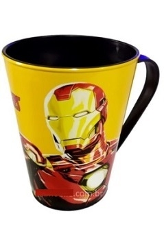 Caneca de Plástico Homem de ferro 360ml - Plasutil