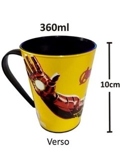 Caneca de Plástico Homem de ferro 360ml - Plasutil - comprar online