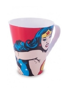 Caneca de Plástico Mulher Maravilha 360ml - Plasutil - comprar online