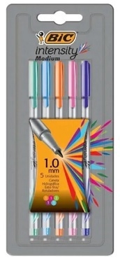 Caneta Hidrografica Bic Intensity Media 1.0mm 5 Cores