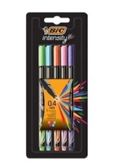 Caneta Hidrográfica Bic Intensity 0.4mm Colors com 5 Unidades