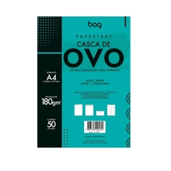 PAPEL A4 CASCA DE OVO 50 FOLHAS 180G BRANCO BAAG