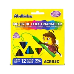 Big Giz De Cera Triangular 12 Cores Acrilex