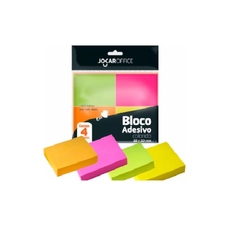 Bloco De Notas – Jocar Office – 38Mm X 50Mm – 4 Blocos Coloridos – 100 Folhas Cada