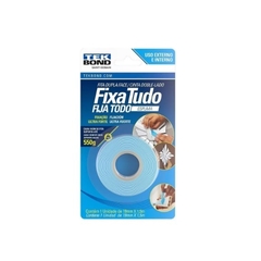 Fita Fixa Tudo Espuma Dupla Face 19Mm X 1,5M - Blíster - Tekbond