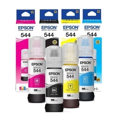 Kit 4 Tintas Epson Original 544 T544 Para impressora - Refill 65ml