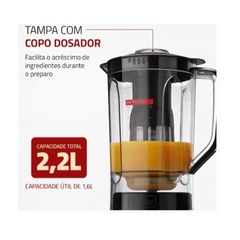 Liquidificador Mondial Turbo Power L-99 FB Preto 500W com 3 Velocidades - loja online