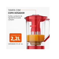 Liquidificador Mondial Turbo Power L-99 FB Vermelho 500W com 3 Velocidades - loja online