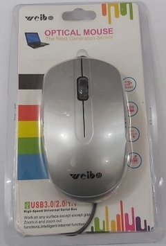 Mouse com fio Weibo (várias cores)