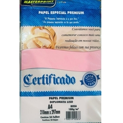 Papel Diplomata rosa A4 180g - Papel Premium