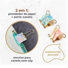 Prendedor De Papel E Caneta Inspire Holic Mineral – 25MM – Cart C/ 4UN – Tris na internet