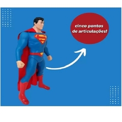 Boneco Superman Grande Articulado 45cm Dc Liga Da Justiça Original Infantil Brinquedos Novabrink - comprar online