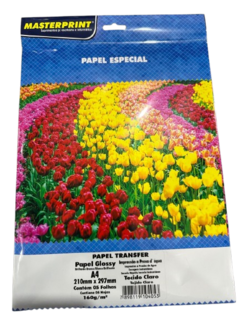 Papel Transfer Tecido Claro 160g A4 5 Folhas - MASTERPRINT