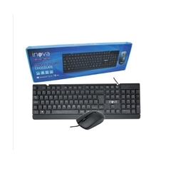 Kit Teclado E Mouse Inova Usb 1200dpi Pc Notebook Com Fio