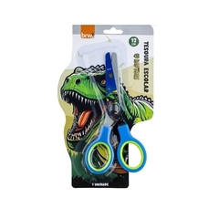 Tesoura Escolar de Aço 13cm - Raptor - Lamina decorada - BRW