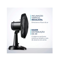 Ventilador de Mesa Mondial Super Power VSP-30-B 30cm 6 Pás 3 Velocidades Preto - Betel Papelaria