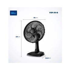 Imagem do Ventilador de Mesa Mondial Super Power VSP-30-B 30cm 6 Pás 3 Velocidades Preto