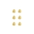 Kit 3 brincos de bolinhas lisas 4mm folheado a ouro 18k - comprar online