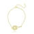 PULSEIRA RAQUETE DE TENIS FOLHEADO A OURO 18K