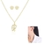 CONJUNTO COLAR E BRINCO COM PINGENTE LOVE POR PET FOLHEADO A OURO 18K - comprar online