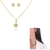 CONJUNTO COLAR E BRINCO COM PINGENTE DE TARTARUGA FOLHEADO A OURO 18K - comprar online