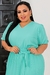 Imagem do Vestido Feminino Moda Cristâ Plus Size Plissado Agnes