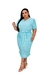 Vestido Feminino Moda Cristâ Plus Size Plissado Agnes - loja online