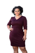 Vestido Plus Size Malha Crepe Gola Transpassada Adele