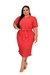 Vestido Feminino Moda Cristâ Plus Size Plissado Agnes