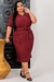 Vestido Feminino Moda Cristâ Plus Size Plissado Agnes na internet