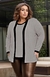 Cardigan Plus Size Feminino Manga Longa Casaco+Blusa Olivia